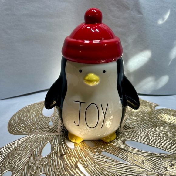 Rae Dunn “Joy” Penguin Winter Ceramic Figurine - NEW! - Picture 1 of 7